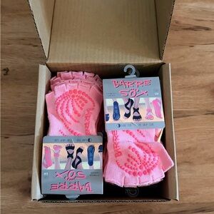 Box of 20 NWT Pink Non-Slip Barre Dance Yoga Pilates Socks